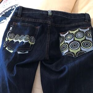 Coogi Australian jeans with colorful embroidery